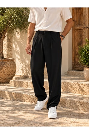 Erkek Siyah Baggy Pantolon Ekstra Bol Paça Oversize Salaş Rahat Kesim Mevsimlik