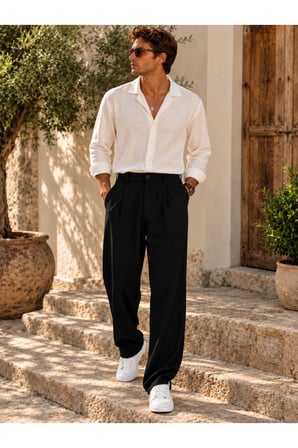 Erkek Siyah Baggy Pantolon Ekstra Bol Paça Oversize Salaş Rahat Kesim Mevsimlik