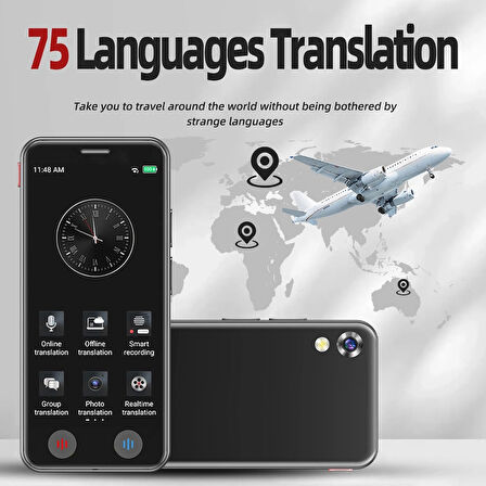 Çevrimdışı Dil Çeviri Tablet Cihazı 75 Dil Resim Çevirme Özelliği Kameralı Al Voice Translator