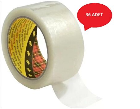 3M 371 Koli Bandı Şeffaf 50mm x 100mt 1 Koli (36 Adet)