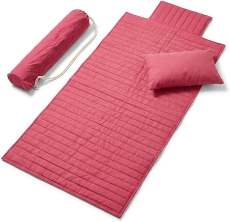 Deconox Katlanabilir Elyaflı Plaj Hasırı ve Şezlong Matı - 150x75 cm Askılı Taşıma Kılıflı Kamp ve Piknik Örtüsü (Şişme Yastık Hediyeli)
