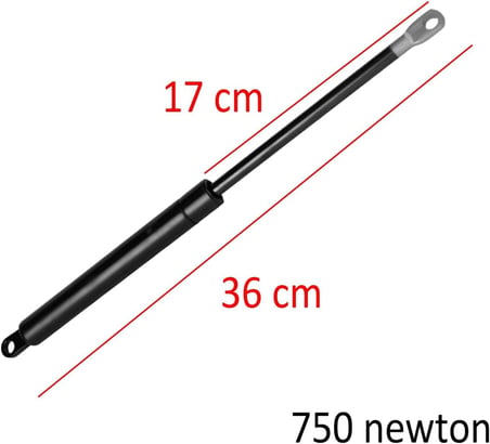 Baza Makası Gazlı Amartisör Pistonu 750 Newton 36 cm Baza Üst Kapak Kaldırma Mekanizması 2 Adet