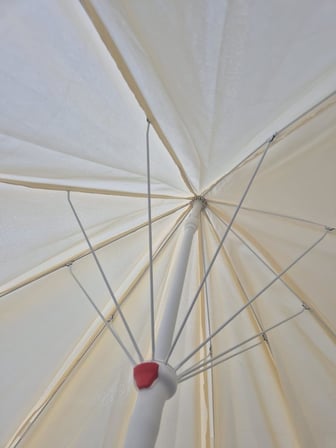 PLAJ ŞEMSİYESİ KREM 200 CM 10 TELLİ
