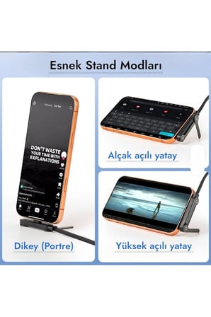 240W Ultra Hızlı Type-C Şarj Kablosu – 1.5M Örgülü, Katlanabilir Standlı Ergonomik Tasarım, PD Hızlı Şarj ve Data Aktarım Kablosu