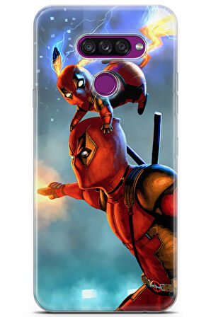 LG K50S uyumlu Manga 24 HD Baskı Deadpool ve Pikachu