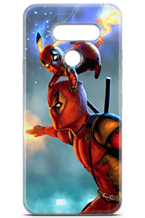 LG K50S uyumlu Manga 24 HD Baskı Deadpool ve Pikachu
