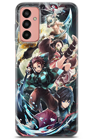 Samsung Galaxy M13 uyumlu Anime 5 HD Kapak Demon Slayer I