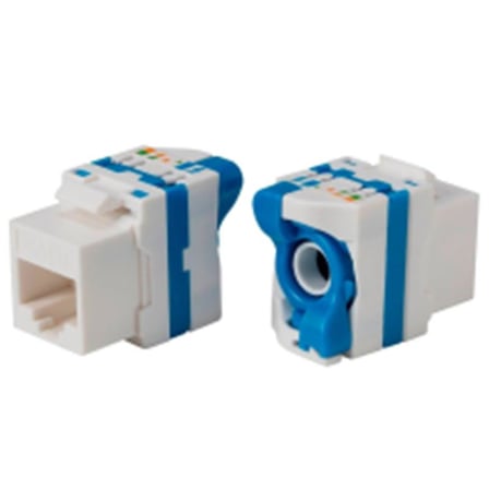S'82 KJ-UC6-18056DB Cat6 UTP 180 Derece Çevirmeli Keystone Jack Mavi