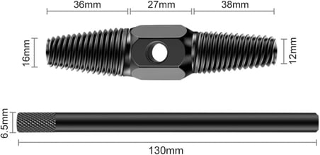 Ters Dişli Kılavuz Boru Sökme Aparatı – 1/2" ve 3/4" Hasarlı, Paslı Boru &amp; Kırık Vida Çıkarıcı Spiral Seti, Metal Geri Sarma Anahtarı, İç Diş Temizleme ve Kılavuz Düzeltme Aleti