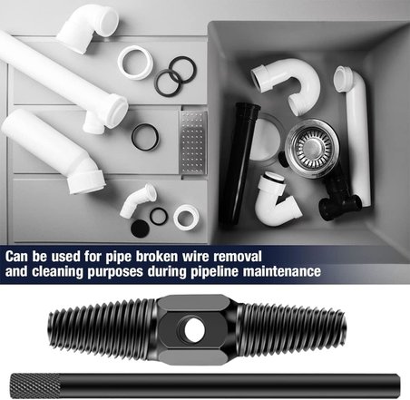 Ters Dişli Kılavuz Boru Sökme Aparatı – 1/2" ve 3/4" Hasarlı, Paslı Boru &amp; Kırık Vida Çıkarıcı Spiral Seti, Metal Geri Sarma Anahtarı, İç Diş Temizleme ve Kılavuz Düzeltme Aleti