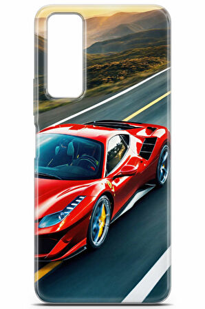 Vivo Y53S uyumlu Otomoto 25 Telefon Kabı Kırmızı Ferrari