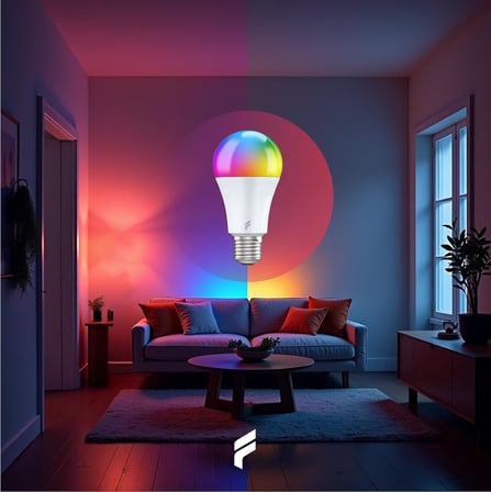 Akıllı Led Ampul, 9w-titreşimsiz, 16.7 Milyon Renk, Sesli Kontrol, 806'lümen, Doğal Sarı ve Beyaz Renk, Ambiyans, Tuya Destekli, 2 yıl garantili