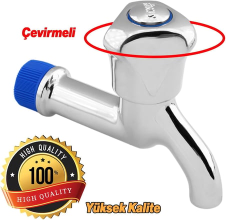 Çevirmeli Kısa Musluk Lavabo Banyo Mutfak Musluğu Bahçe Çeşmesi Klasik Musluk Tek Çıkışlı Batarya