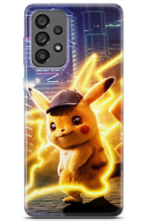 Samsung Galaxy A73 5G uyumlu Pokemon 30 Darbe Önleyici Detektif Pikachu