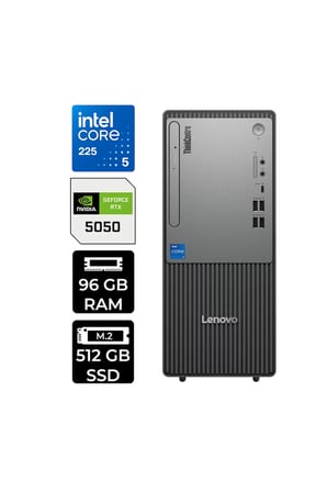 ThinkCentre Neo 50T G6 Ultra 5 225 96GB 512GB SSD RTX5050/8GB W11H Masaüstü Bilgisayar & PER4 USB Bellek