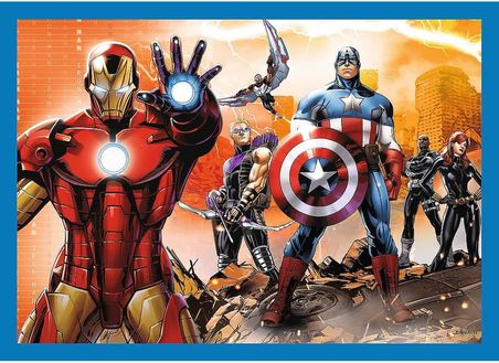 Puzzles - "4'ü 1 Arada" - Cesur Yenilmezler/Disney Marvel Yenilmezler