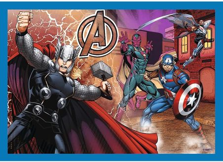 Puzzles - "4'ü 1 Arada" - Cesur Yenilmezler/Disney Marvel Yenilmezler