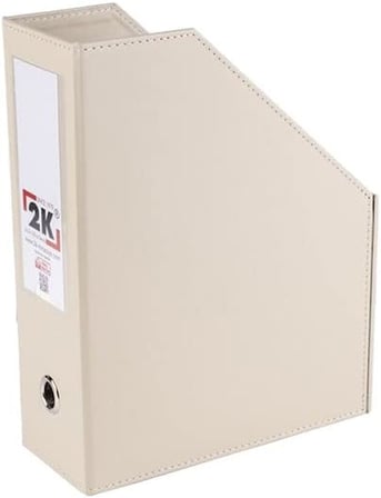 Magazinlik Suni Deri Masa Üstü Evrak/Dosya Düzenleyici 23 * 30 * 9 cm. Bej