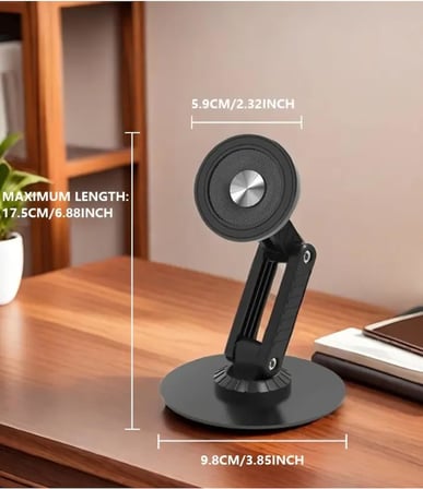 Masaüstü Telefon Tutucu Manyetik Mıknatıslı Metal Taban 360 Derece