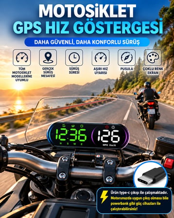 Yamaha XMAX 250 Uyumlu Bowie GPS Destekli Harici Hız Göstergesi Type-C