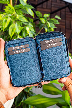 Garbalia Chain Hakiki Deri Unisex Kartlık Cüzdan
