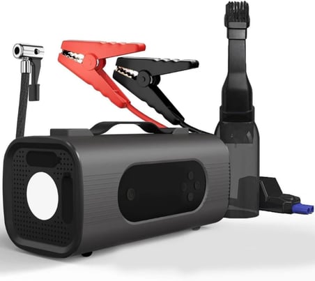 S8 6'sı 1 Arada Akü Takviye ve Hava Kompresörü 150 PSI – Araç Jump Starter, Vakum Özellikli, Powerbank, LED Fener, Otomatik Basınç Ayarlı, Taşınabilir Çok Amaçlı Araç Seti