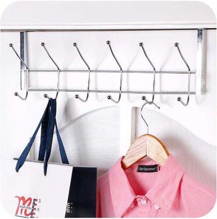 12'L Metal Kapı Arkası Askı, Amerikan Kapı Arkası Askılık, Banyo, Mutfak, Yatak Odası İçin Krom Askı (2 Adet)