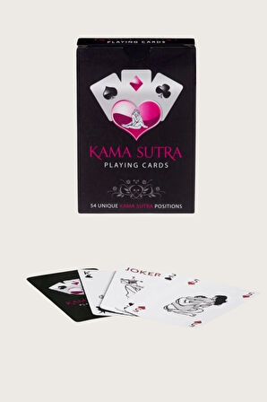 Sexi Görselli Oyun Kartı Kama Sutra Gümüş Şeytan Kulaklı Maske İkili Set model BK1054