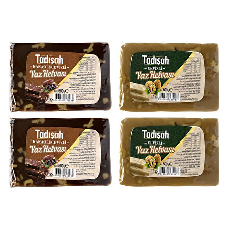 Abdurrahman Tatlıcı Tadışah Yaz Helvası Kak.Cevizli ve Cevizli 500 gr x 4 Adet