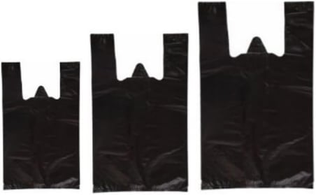 Siyah Kalın Poşet 3'lü Set (KÜÇÜK, ORTA, BÜYÜK)3 Kg Market Manav Poşeti Hışır Atlet Poşet Çöp Poşeti