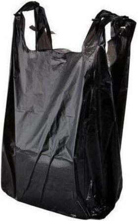 Siyah Kalın Poşet 3'lü Set (KÜÇÜK, ORTA, BÜYÜK)3 Kg Market Manav Poşeti Hışır Atlet Poşet Çöp Poşeti
