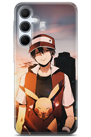 Samsung Galaxy A35 5G uyumlu Pokemon 22 TPU Silikon Ketchum Pikachu