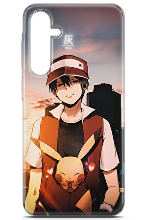 Samsung Galaxy A35 5G uyumlu Pokemon 22 TPU Silikon Ketchum Pikachu