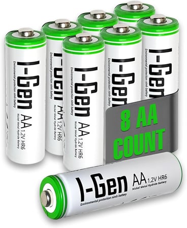 I-Gen B108 8 Adet AA 2700 mAh Şarj Edilebilir Kalem Pil 1.2V Ni-MH Şarjlı Pil