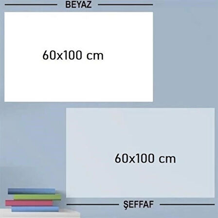 İpek Yıldızı® Ders Çalışma Yazı Tahtası Manyetik Duvar Stickerı 100x60 cm