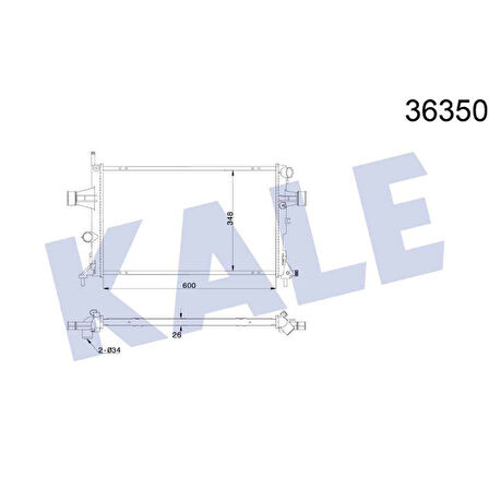 RADYATÖR SU ASTRA G / ZAFIRA A Z14XE-Z16XE-X16XEL-X18XE-Z22SE M-T 26mm BRAZING