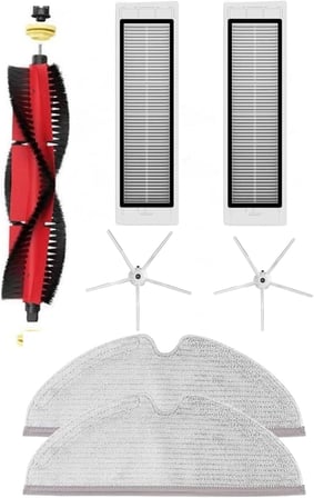 7 Parça Roborock S5 Max Beyaz Yan Fırçalı Ultra Set, Roborock S5 Max S50 S6 S6 Maxv S6 Pure ile Uyumlu Ultra 7 Parça Beyaz Yan Fırçalı Set