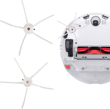 7 Parça Roborock S5 Max Beyaz Yan Fırçalı Ultra Set, Roborock S5 Max S50 S6 S6 Maxv S6 Pure ile Uyumlu Ultra 7 Parça Beyaz Yan Fırçalı Set