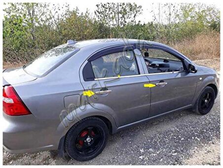 Markadan Chevrolet Aveo Sedan Krom Kapı Kolu 2012 Sonrasi 4 Kapı Paslanmaz Çelik
