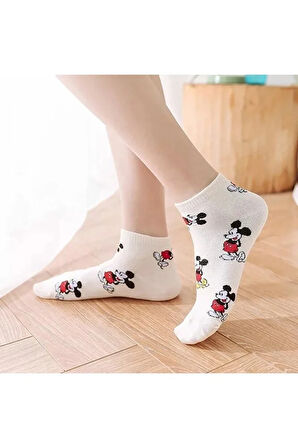 5'li Kadın Sevimli Patik Bilek Çorap