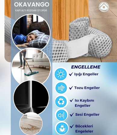 Çift Taraflı Kapı Altı İzolasyon Süngeri, Kapı Altı Rüzgar Önleyici, Ayarlanabilir, Soğuk Geçirmez, Toz Geçirmez, Eşik Altlığı(Siyah)