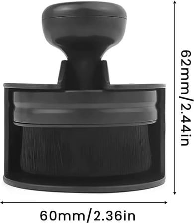 Otomobil Temizlik Fırçası, Lastik ve İç Mekan Detaylı Temizlik için Yumuşak Tüylü Fırça, Siyah, 60mm x 62mm