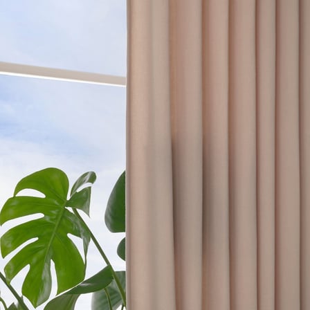 Fon Perde/2 Kanat, Bej, 145x300 cm, Işık Filtreleyici, Polyester