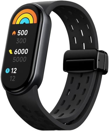 Xiaomi ile Uyumlu Mi Band 10/9/8 için Nefes Alabilen Silikon Air Loop Smart Band10 Kordon Manyetik Toka Mekanizmalı Deformasyona Dayanıklı Yumuşak Mi Band 10 Kordonu