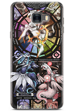 Samsung Galaxy C7 uyumlu Pokemon 7 UV Kapak Sinnoh Giratina Pokemon