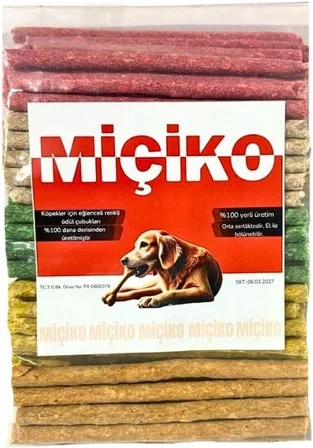 Munchy Renkli Çubuk Köpek Ödülü 14 cm 100 Lü
