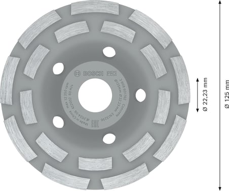 Professional Accessories Elmas Taşlama Diski Açılı Taşlamalar için Uzman (Beton için, Taşlama Diski: 125 mm, Delik: 22,23 mm, Beton Taşlama Makineleri için Aksesuarlar)