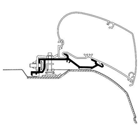 Thule 6300 Ducato/Jumper/Boxer 2007 sonrası Çatı Tente Montaj Braketi