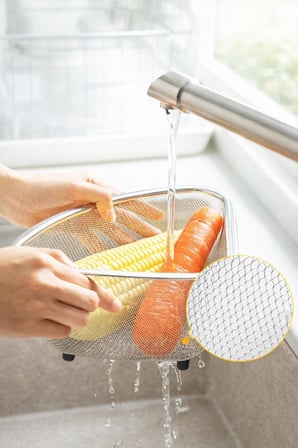 Ayaklı Lavabo Süzgeci Mutfak ve Banyo İçin Metal File Gider Süzgeci Gıda Artığı ve Saç Tutucu Drenaj Koruyucu
