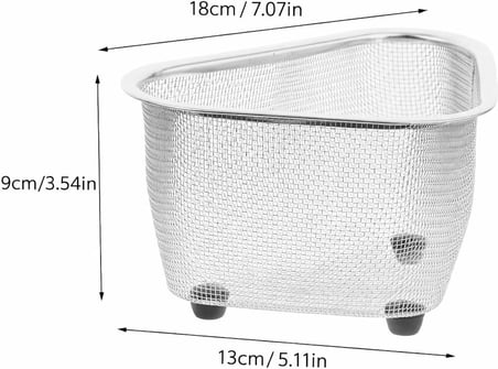 Ayaklı Lavabo Süzgeci Mutfak ve Banyo İçin Metal File Gider Süzgeci Gıda Artığı ve Saç Tutucu Drenaj Koruyucu